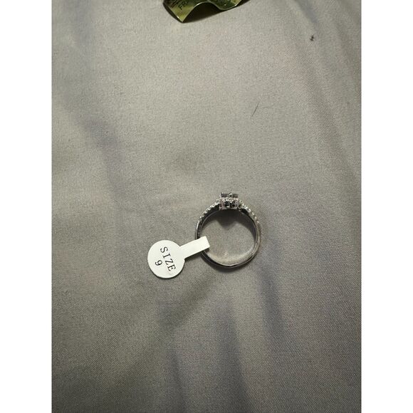 Fragrant Jewels Silver Rhodium Glitzy Mystic Topaz Heart Necklace & Ring Bundle - Picture 11 of 11